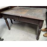 A mahogany rectangular side/writing table