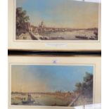 After Canaletto "View from Westminster" and a companion piece, limited edition prints framed and