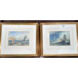 After J.M.W.Turner "Ports of England" set of 6 limited edition prints, framed and glazed
