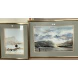 Alan Chapman: "Southern Derwentwater", watercolour , signed, 35 x 51 cm, framed and glazed;