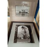 After Frank Meadow Sutcliff: Whitby Harbour & Launching the Lifeboat, 2 photographic prints, 29 x 23