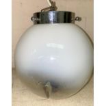 An Italian mid 20th century ceiling light globe in the manner of Mazzega with shaped glass globe and