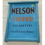 A 1960's tin sign Nelson Tipped Cigarettes in original wooden frame, 65 x 50cm