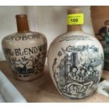 2 stoneware whisky advertising jugs, Auld Lang Syne and The Royal Blend Whisky 'JEROBOAM'