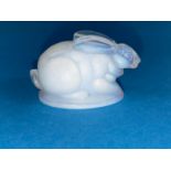 A French opalescent glass rabbit signed Sabino to base