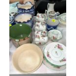 A Wedgwood jasperware small planter; various others; a 1920's bone china tea service