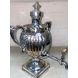 A Victorian silver plated samovar, 38 cm