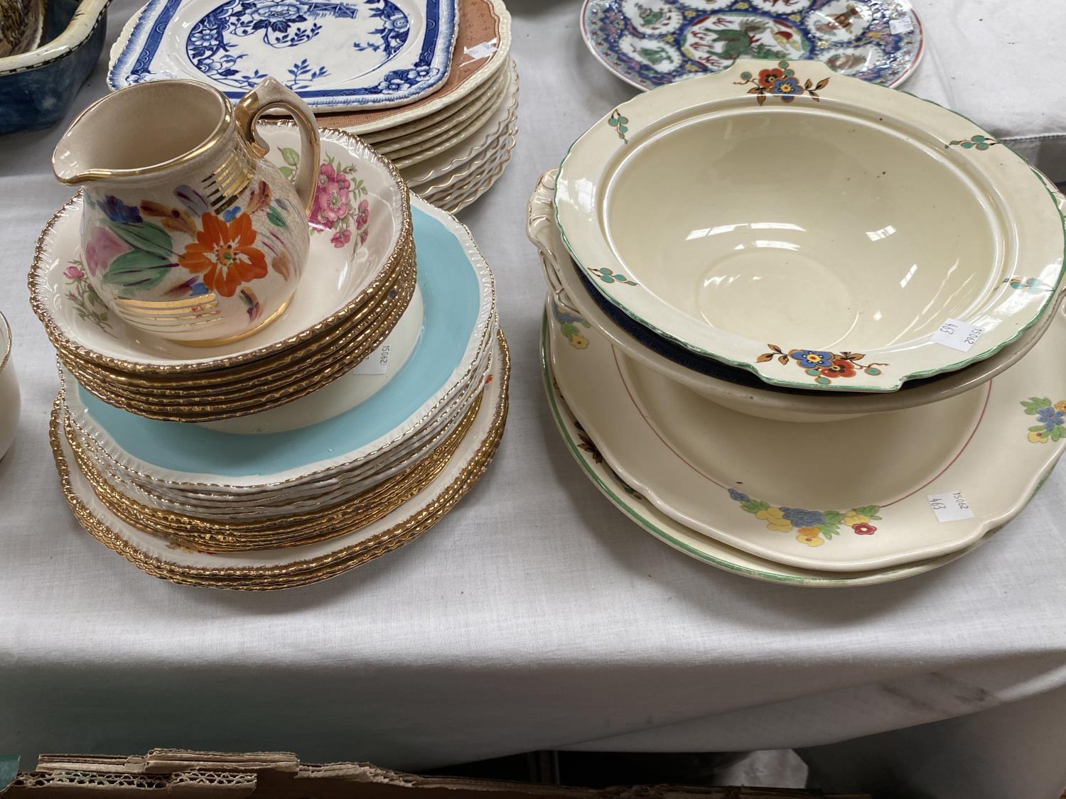 A 1930's "Mayfair" floral 19 piece part tea service and decorative plates, dishes etc