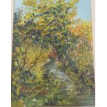 Margaret Gumachian - "The Brook Aberdavon" watercolour unsigned attributed on reverse 33 x 24cm