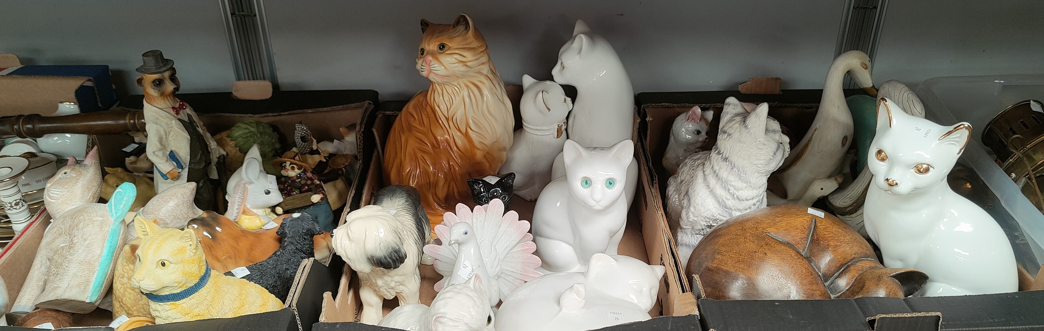 A large selection of animal figures; etc.
