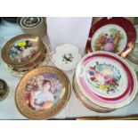 A selection of collectors plates by Royal Worcester "Flower Maidens"; other decorative plates