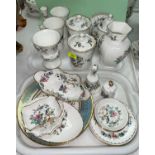 A selection of Aynsley china and trinket ware, 20 pieces approx