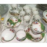 An 18 piece part coffee set by Crown Staffordshire; a Paragon Rockingham tea for two set; etc.