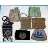 A selection of Victorian and later bead work and other purses and bags