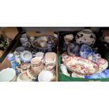 A selection of blue & white and other decorative china