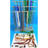 A selection of costume jewellery necklaces