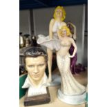A collection of Marilyn Monroe and other figures