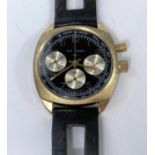 A Swiss made Top Timer gents chronograph wristwatch, in a gilt case.