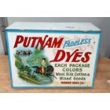 An early 1900's shop advertising cabinet for PUTNAM fadeless DYES made only by MONROE DRUE CO.