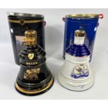 Two Bells Fine Old Scotch whisky boxed ceramic decanters, Year of the Sheep and Princess Eugenie