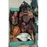 A reproduction Acctim quartz cuckoo clock etc