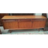 A 1960's teak lowline sideboard by Dalescraft