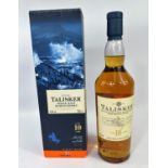 A boxed bottle of Talisker Old Lifeboats 10 year aged, single malt Scotch whiskey .