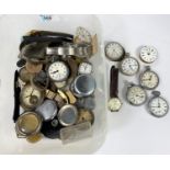 A selection of pocket watch and other parts.