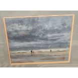 Robert Dudley Bailey: 3 watercolours, monogrammed "Fishing in the rain, Colwyn Bay", 15 x 19 cm; "