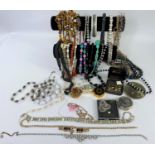 A selection of costume jewellery.