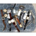 A selection of wristwatches, lighters etc.