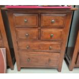 A Willis and Gambier modern chest of two long and four short drawers ht 103 x length 85 x depth 40cm