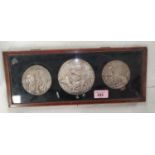 After PISANO: a group of three 19th century electrotype copy medals on terracotta bases with seal