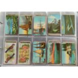 An album of 37 sheets of part sets of cigarette cards Ogdens, including tabs.