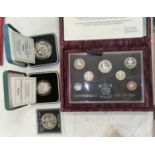 GB: 1996 Decimalisation silver Anniversary Collection cased, a silver proof Crown 1990, a similar