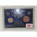 10M: RAOB GLE Convention 1991, £2 & £5 bronze coins in presentation case