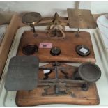 Two 19th century sets of postal scales