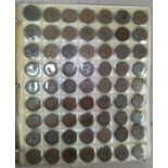 An album of GB pre-decimal coins mainly half pennies and pennies