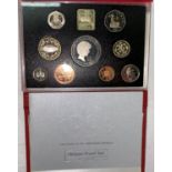GB: 1999 deluxe proof coin set, red case