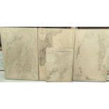 Three East India Coast mounted marine maps, Cape Conrin to Concorda and another 2 Bay of Bengal