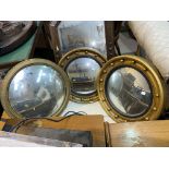 A Victorian oval free standing dressing table mirror (a.f.); other mirrors