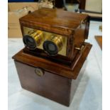 An Achromatic Stereoscope, stereo slide viewer by R & J BECK, No 2567, in reversible walnut