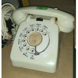 A 1970's ivory coloured telephone