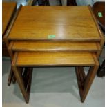 A nest of 3 G-Plan teak occasional tables.