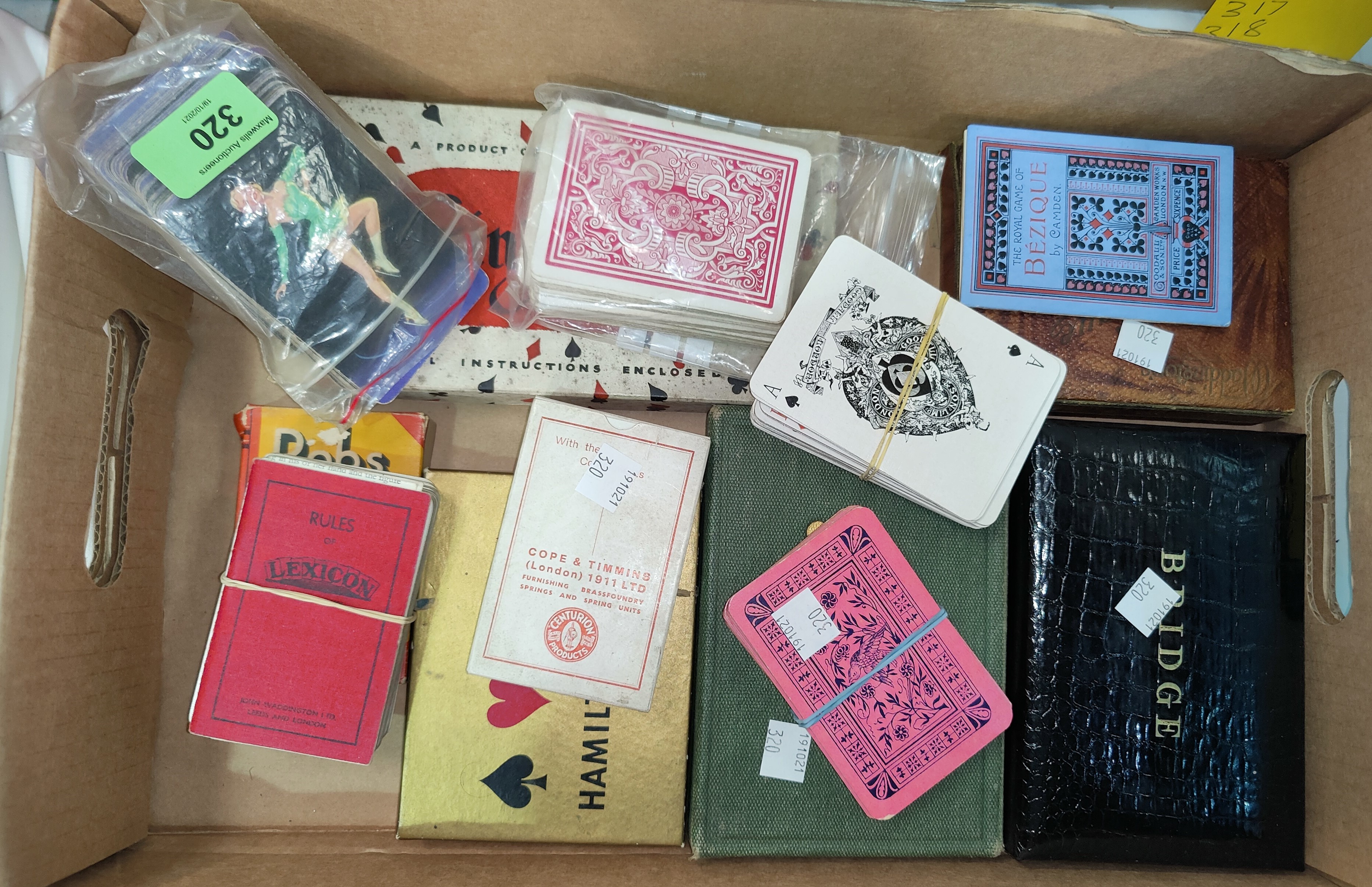 A continental pack of cards and various others