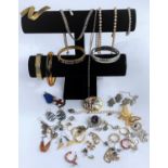 A selection of costume jewellery.