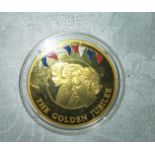 FALKLANDS: £10 silver gilt 2002 (5oz)