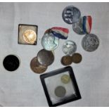 A Bismarck medal 1815-95, and a collection of others