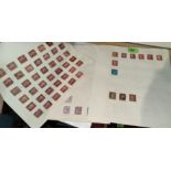 GB: a collection on leaves QV-QEII including good selection of 1d red plates