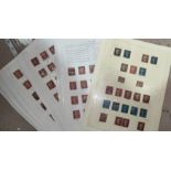 GB: A QV Penny Black, 2 x 2d Blue, further stamps of the same period and a collection of Penny Red